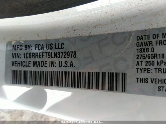 1C6RREFT9LN372978 RAM 1500 Big Horn