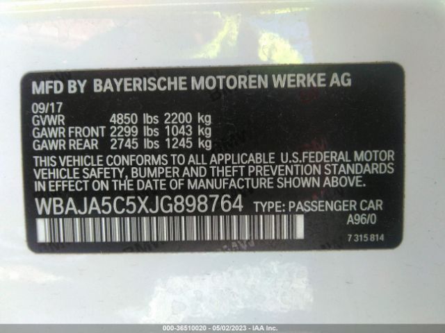 WBAJA5C5XJG898764 BMW 5 Series 530i