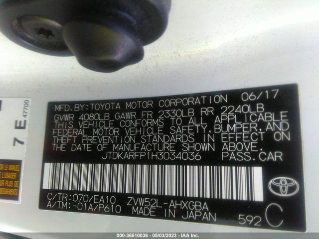Toyota Prius Prime Plus/premium/advanced 2017 JTDKARFP1H3034036 Image 11
