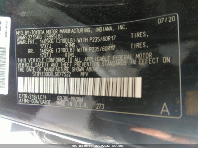 Toyota Sienna Xle Auto Access 2020 5TDYZ3DC6LS077522 Image 11
