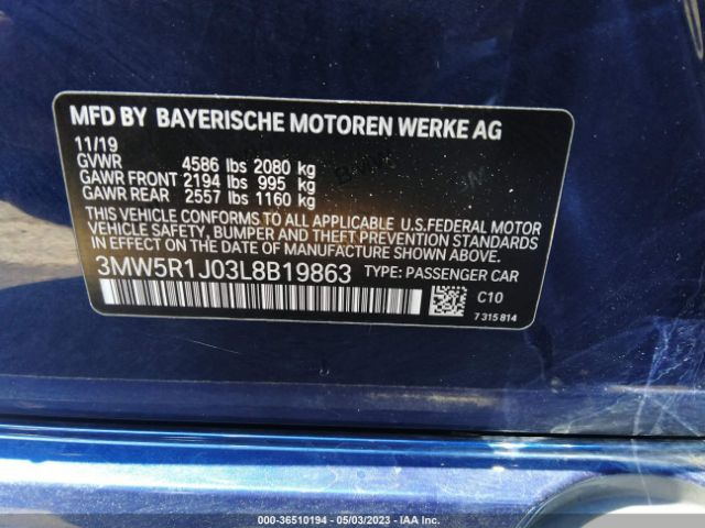 3MW5R1J03L8B19863 BMW 3 Series 330i