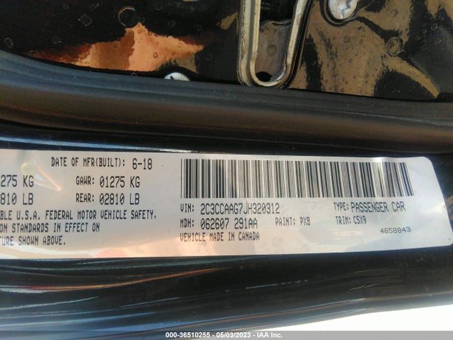 2C3CCAAG7JH320312 Chrysler 300 Touring