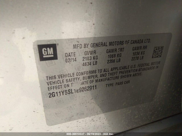 Chevrolet IMPALA LS 2014 2G11Y5SL1E9262911 Image 10