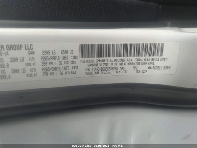 1C4RDHDGXEC539295 Dodge DURANGO LIMITED