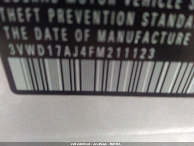 3VWD17AJ4FM211123 Volkswagen Jetta Sedan 1.8t Se