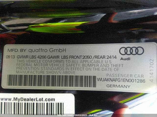 2014 Audi R8, VIN: WUAKNAFG1EN001286