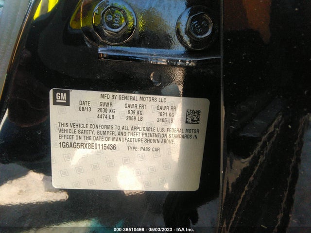 1G6AG5RX8E0115436 Cadillac Ats Standard Awd
