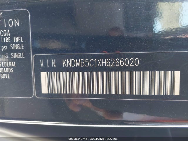 2017 KIA SEDONA LX VIN: KNDMB5C1XH6266020