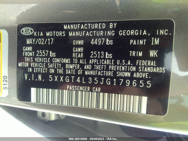 KIA Optima Lx 2018 5XXGT4L35JG179655 Image 10