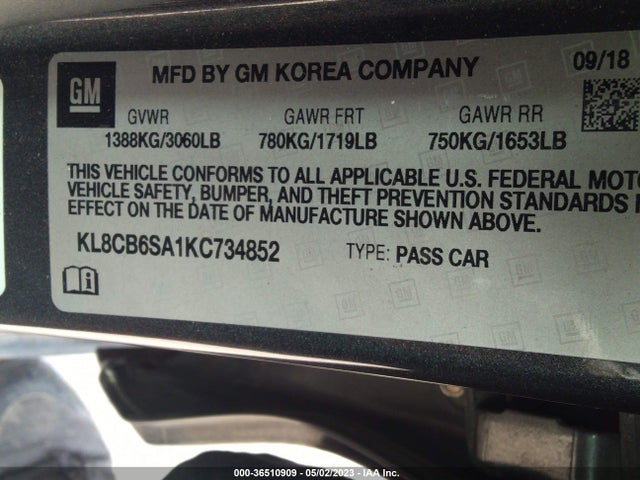 Chevrolet SPARK LS 2019 KL8CB6SA1KC734852 Image 11