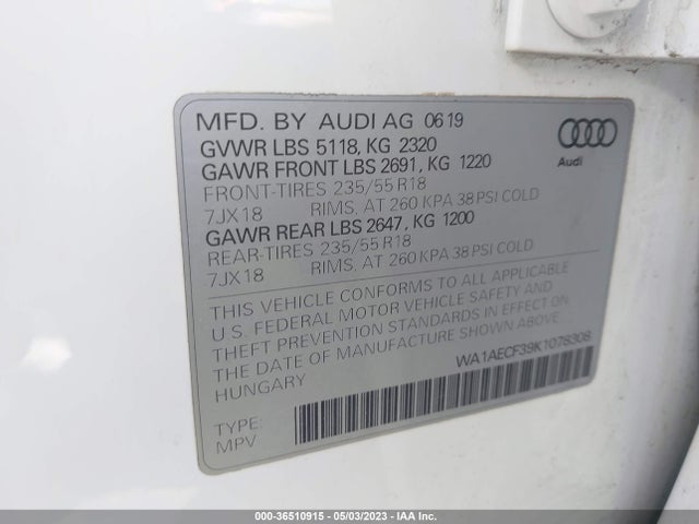 2019 Audi Q3, VIN: WA1AECF39K1078308