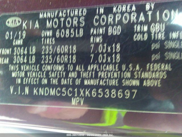 KNDMC5C1XK6538697 KIA SEDONA EX