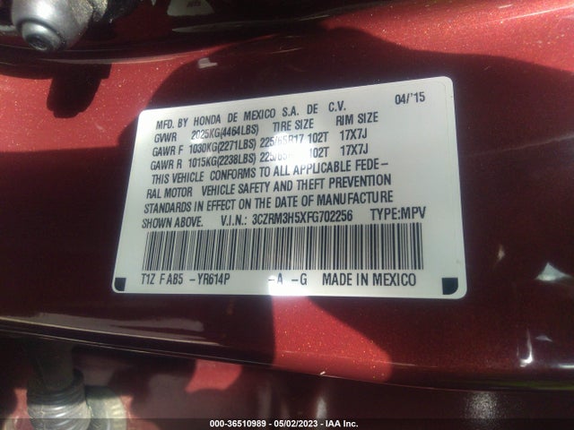 Honda CR-V EX 2015 3CZRM3H5XFG702256 Image 9