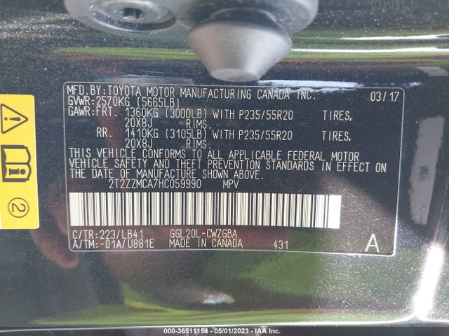 2T2ZZMCA7HC059990 Lexus Rx Rx 350