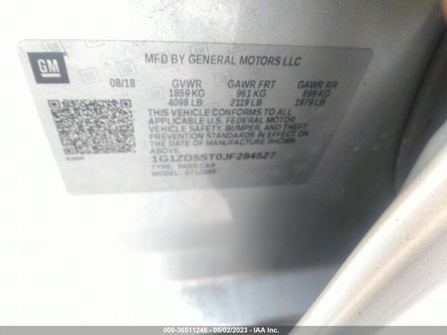 Chevrolet MALIBU LT 2018 1G1ZD5ST0JF284527 Image 10