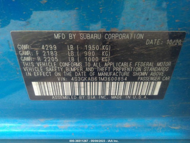 4S3GKAB61M3600854 Subaru Impreza