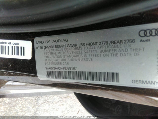 WAUF2AFC5HN038167 Audi A6 Premium Plus
