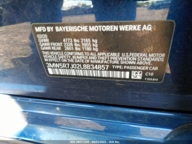 3MW5R7J02L8B34857 BMW 3 Series 330i Xdrive