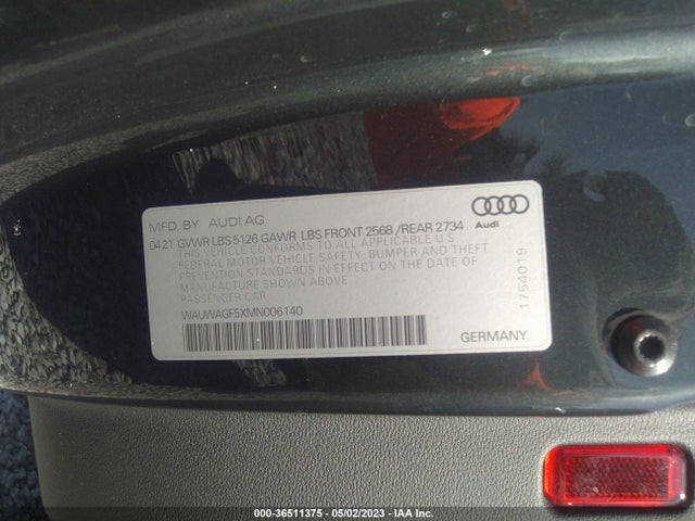 WAUWAGF5XMN006140 Audi A5 Cabriolet Premium Plus