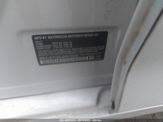 WBAJA7C50JWA72669 BMW 5 Series 530i Xdrive