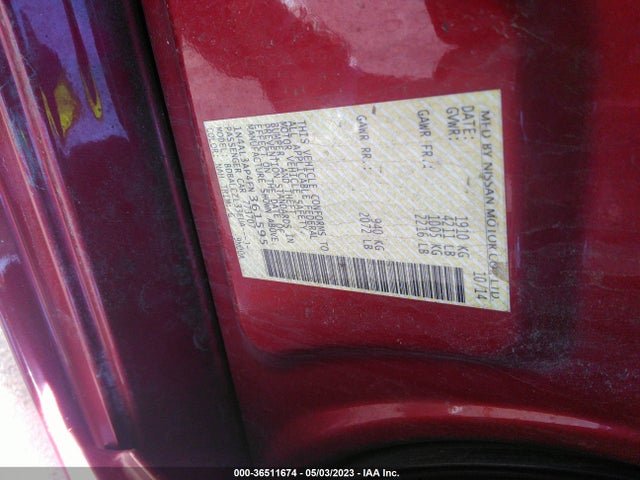 Nissan ALTIMA 2.5 2015 1N4AL3AP4FN361595 Image 9