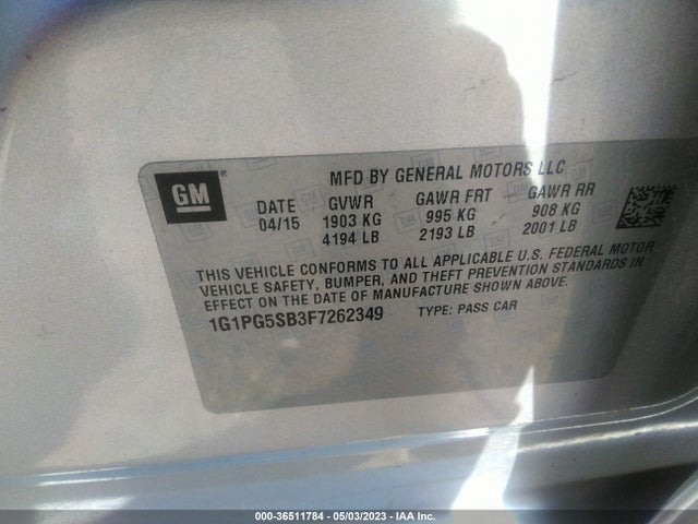 Chevrolet CRUZE LTZ 2015 1G1PG5SB3F7262349 Image 9