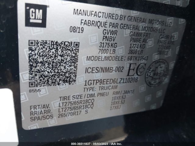 1GTP9EED6LZ110208 GMC Sierra 1500 At4