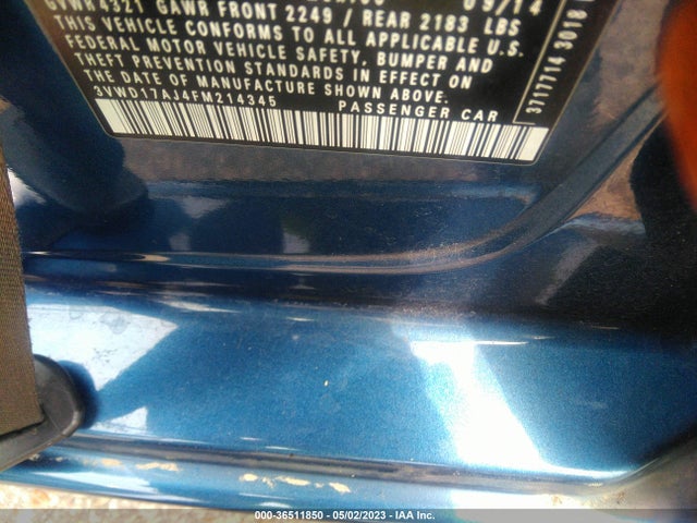 3VWD17AJ4FM214345 Volkswagen Jetta Sedan 1.8t Se