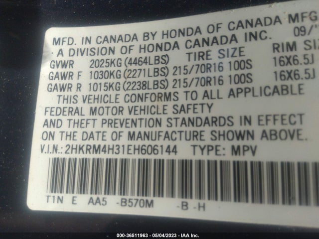 Honda CR-V LX 2014 2HKRM4H31EH606144 Image 9