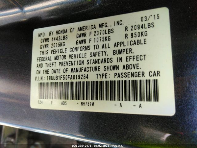 19UUB1F50FA019284 Acura TLX TECH