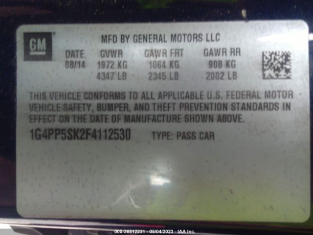 1G4PP5SK2F4112530 Buick Verano