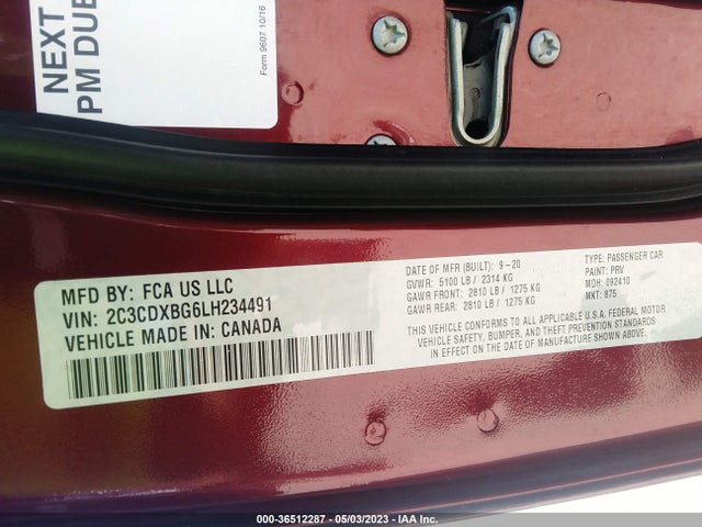 Dodge Charger Sxt 2020 2C3CDXBG6LH234491 Image 11