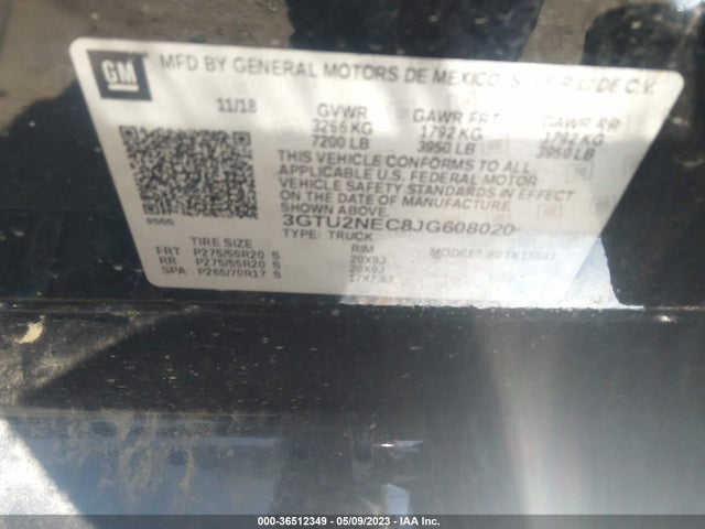 GMC Sierra 1500 Slt 2018 3GTU2NEC8JG608020 Image 10