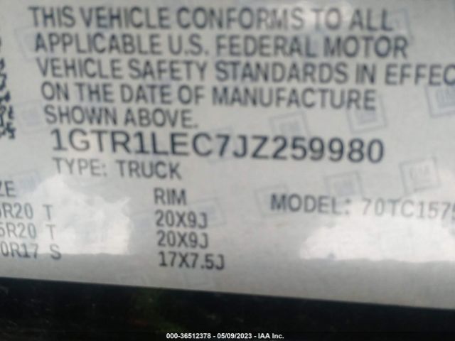 1GTR1LEC7JZ259980 GMC SIERRA 1500