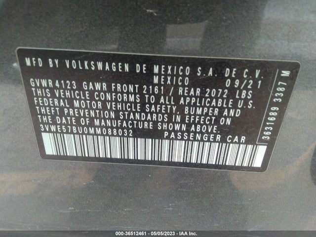 3VWE57BU0MM088032 Volkswagen JETTA SEL