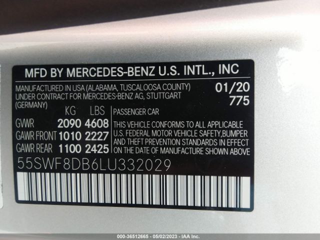 55SWF8DB6LU332029 Mercedes-Benz C-class C 300