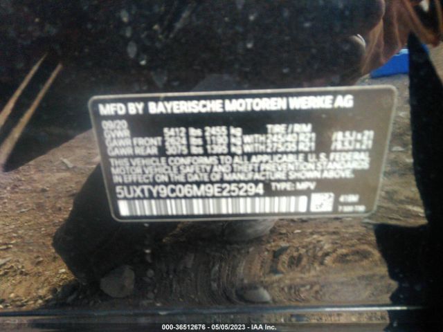 5UXTY9C06M9E25294 BMW X3 M40i