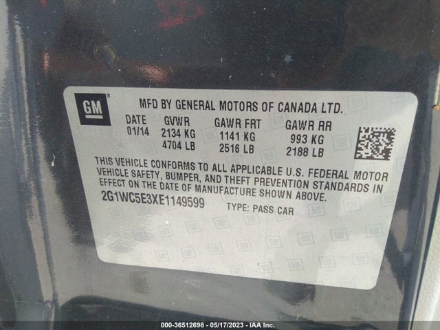 Chevrolet Impala Limited Ltz 2014 2G1WC5E3XE1149599 Image 9