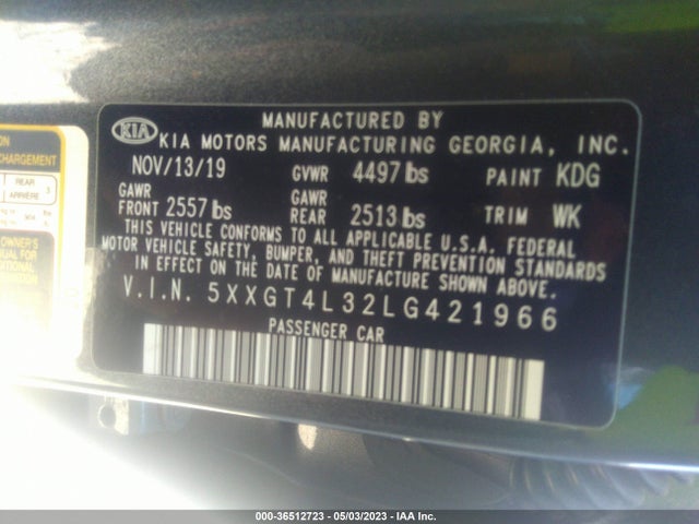 KIA Optima Lx 2020 5XXGT4L32LG421966 Image 9