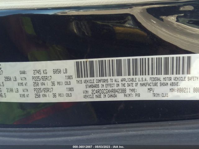 2C4RDGCGXHR842388 Dodge Grand Caravan Sxt