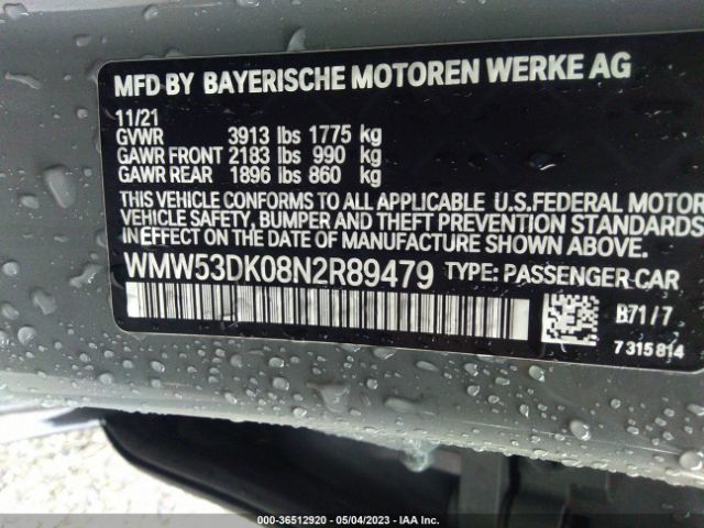 WMW53DK08N2R89479 Mini Hardtop 4 Door Cooper S