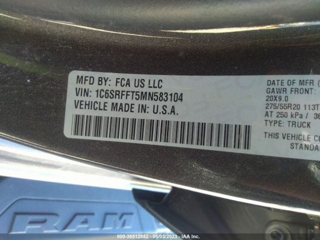 2021 RAM 1500 1C6SRFFT5MN583104 Photo 8