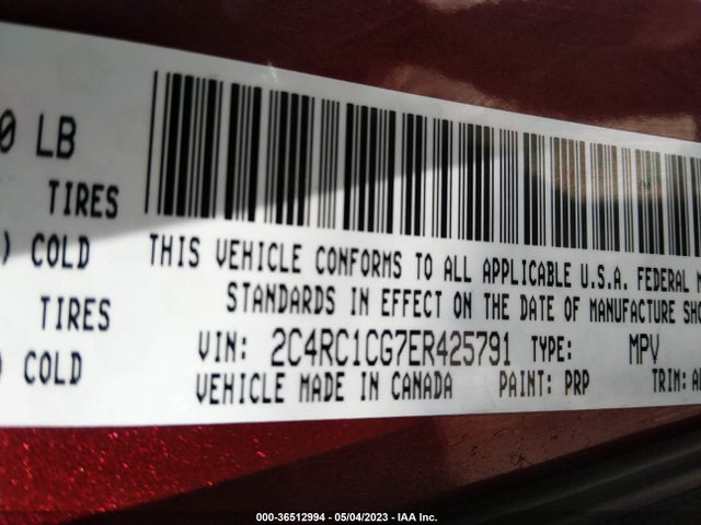 2C4RC1CG7ER425791 Chrysler Town & Country Touring-l
