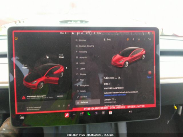 5YJ3E1EA3NF295240 Tesla MODEL 3