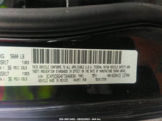 Dodge Journey Sxt 2015 3C4PDDBG4FT640034 Image 9