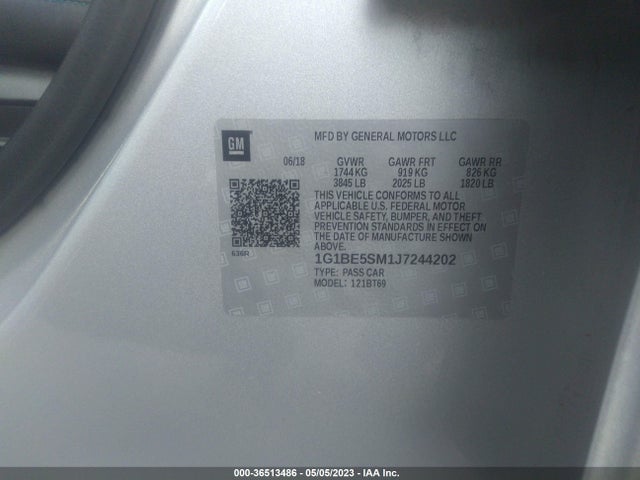 Chevrolet CRUZE LT 2018 1G1BE5SM1J7244202 Image 11