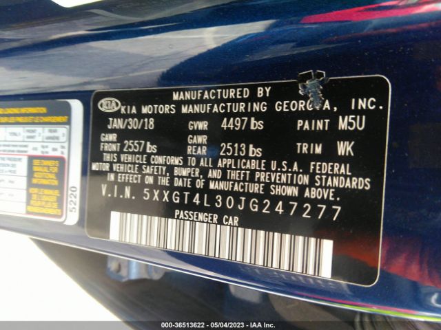 5XXGT4L30JG247277 KIA Optima S