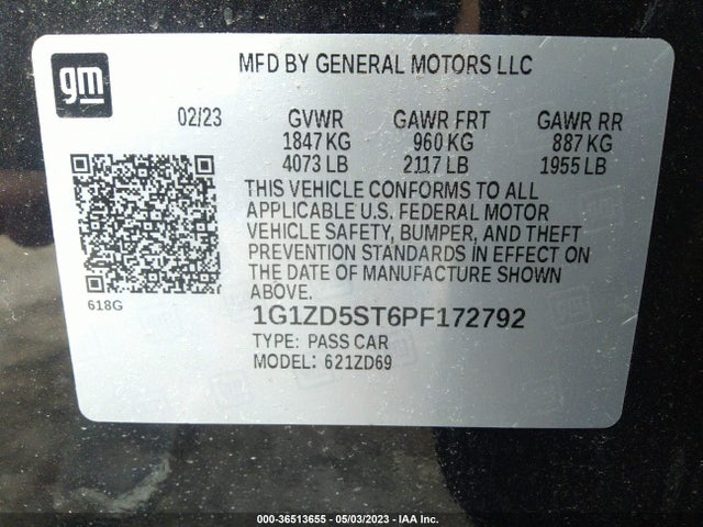Chevrolet MALIBU LT 2023 1G1ZD5ST6PF172792 Image 9