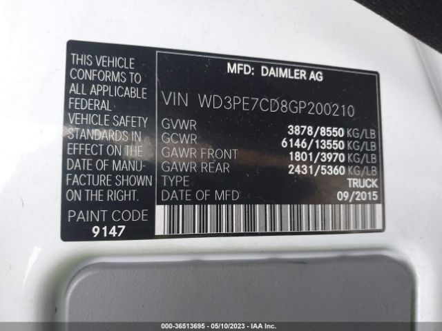 WD3PE7CD8GP200210 Mercedes-Benz SPRINTER CARGO VANS