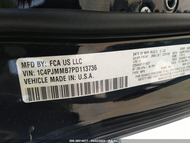 2023 Jeep Cherokee, VIN: 1C4PJMMB7PD113736